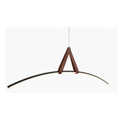 LÁMPARA COLGANTE DECORATIVA RODEO CURVE NEGRO 20W