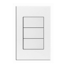 APAGADOR INTERRUPTOR TRIPLE 3 BOTONES MODERNO 15A 125V BLANCO