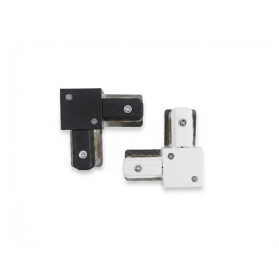 CONECTOR TIPO L PARA RIEL BLANCO/NEGRO