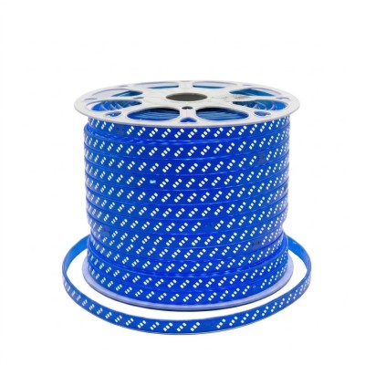 CINTA LED MANGUERA 110V LUZ AZUL X ROLLO TRES CHIP