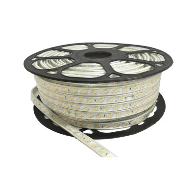 CINTA LED MANGUERA 110V LUZ CALIDA X ROLLO TRES CHIP CÁLIDA