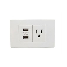 TOMACORREINTE 15A 250V MAX Y USB 2100MA ACABADO COLOR BLANCO