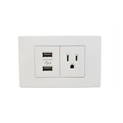 TOMACORREINTE 15A 250V MAX Y USB 2100MA ACABADO COLOR BLANCO