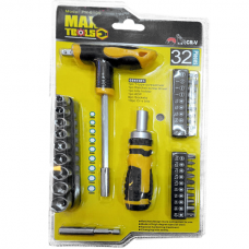 JUEGO DE DESTORNILLADOR 32 PIEZAS MAXI TOOLS