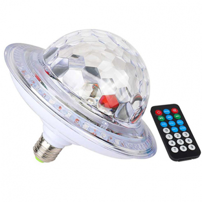 BOMBILLO UFO CORNETA BLUETOOTH DE COLORES