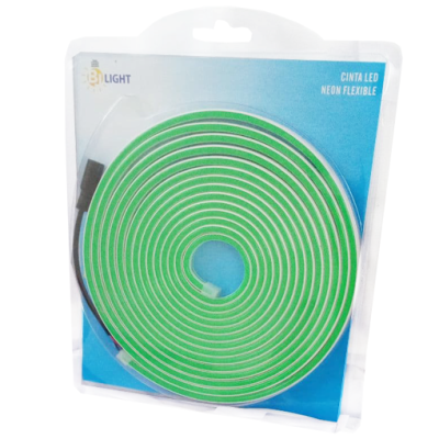 CINTA NEÓN VERDE 8MM 5 METROS